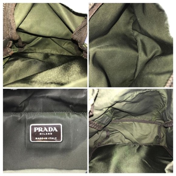 PRADA Tessuto Montagna V140 Ebano Green Nylon Backpack - Picture 10 of 10